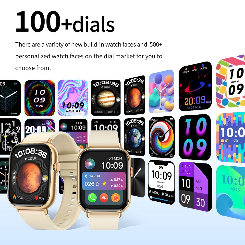 G44 smart watch bracelet blood pressure blood oxygen heart rate monitoring waterproof smart watch sports smart watch men's watch women's smartwatch PU leather strap business casual fashion watch