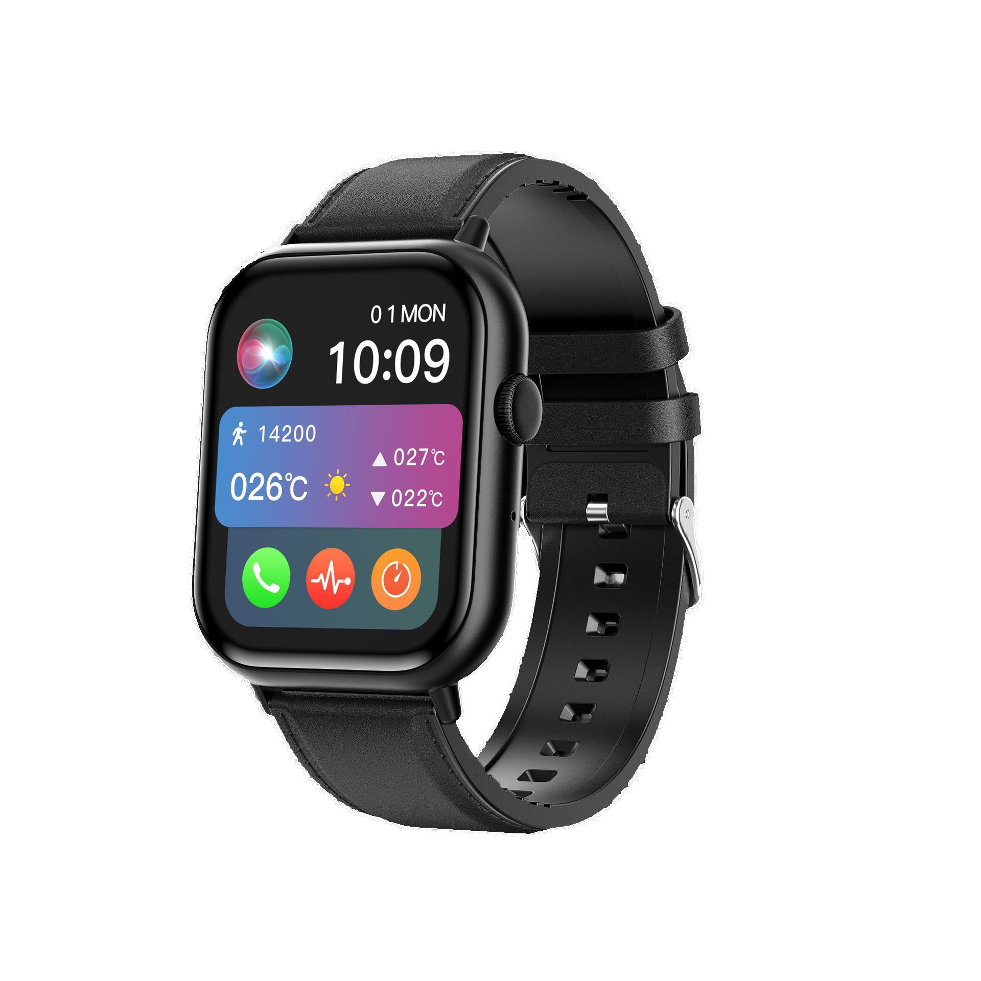 G44 smart watch bracelet blood pressure blood oxygen heart rate monitoring waterproof smart watch sports smart watch men's watch women's smartwatch PU leather strap business casual fashion watch