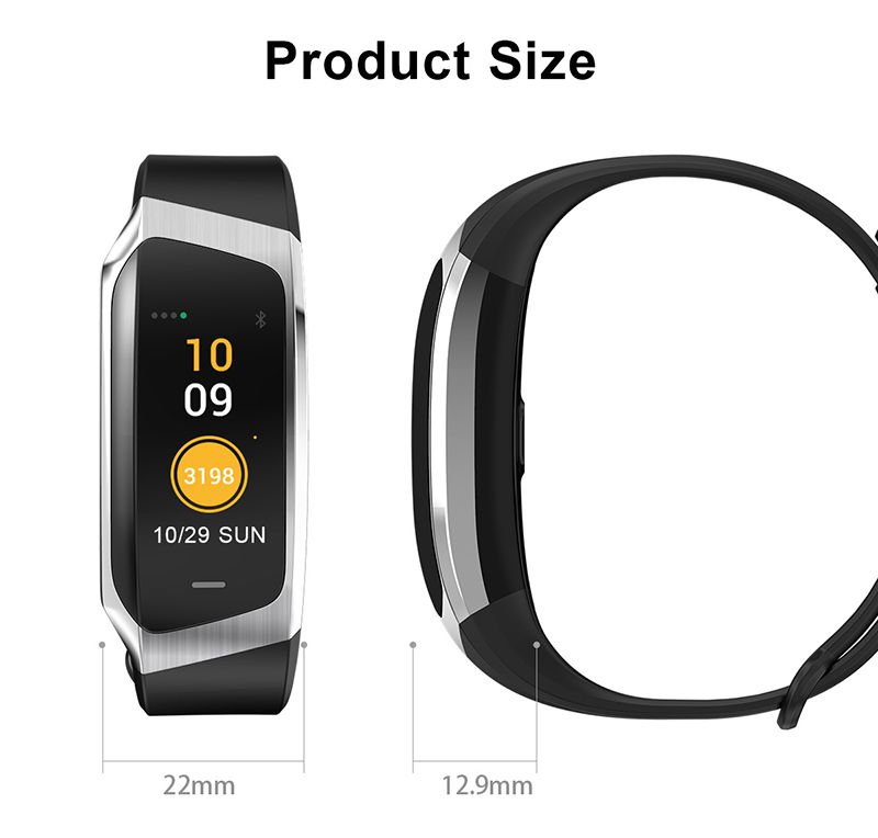 E18 Smart Bracelet Bluetooth Call Men Smart Watch Women Smartwatch Heart Rate Test Waterproof Sports Smart watch 0.96'' Curved screen touch Control Step Count Blood Pressure Monitor Couple Watches