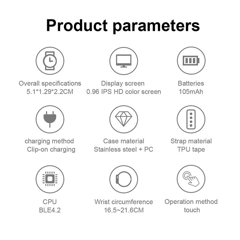 E18 Smart Bracelet Bluetooth Call Men Smart Watch Women Smartwatch Heart Rate Test Waterproof Sports Smart watch 0.96'' Curved screen touch Control Step Count Blood Pressure Monitor Couple Watches