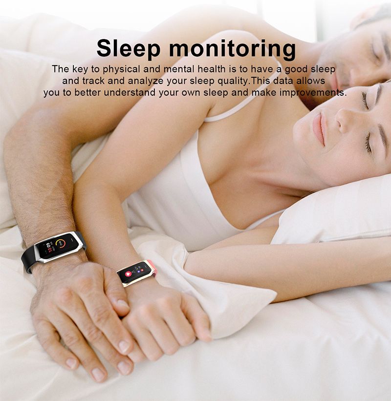 E18 Smart Bracelet Bluetooth Call Men Smart Watch Women Smartwatch Heart Rate Test Waterproof Sports Smart watch 0.96'' Curved screen touch Control Step Count Blood Pressure Monitor Couple Watches