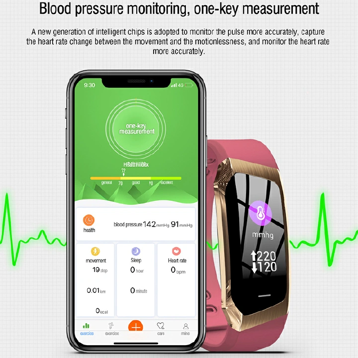 E18 Smart Bracelet Bluetooth Call Men Smart Watch Women Smartwatch Heart Rate Test Waterproof Sports Smart watch 0.96'' Curved screen touch Control Step Count Blood Pressure Monitor Couple Watches