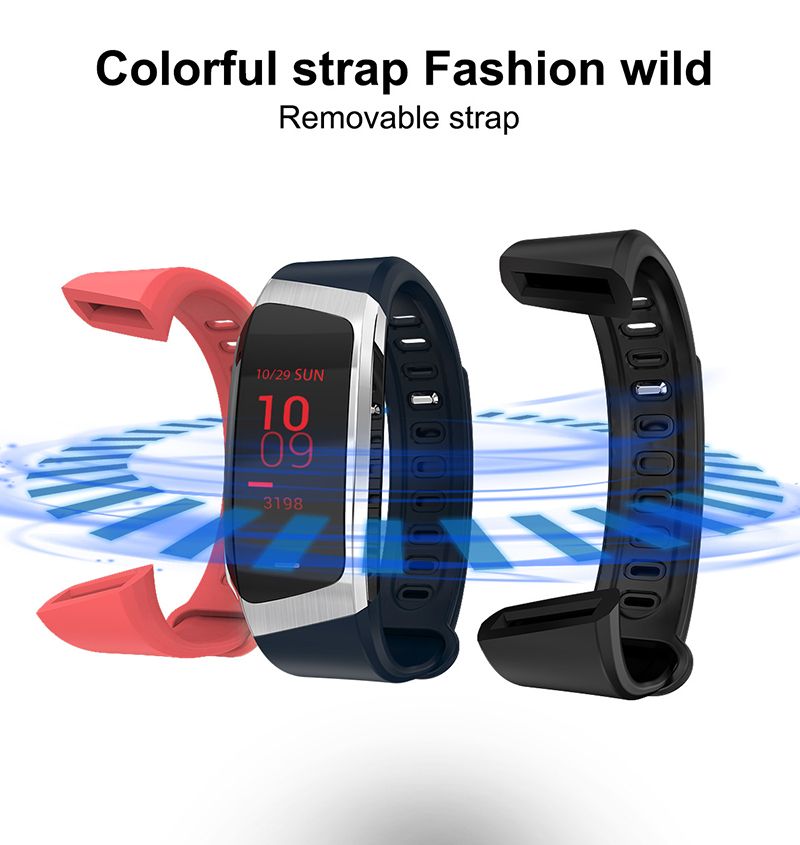 E18 Smart Bracelet Bluetooth Call Men Smart Watch Women Smartwatch Heart Rate Test Waterproof Sports Smart watch 0.96'' Curved screen touch Control Step Count Blood Pressure Monitor Couple Watches