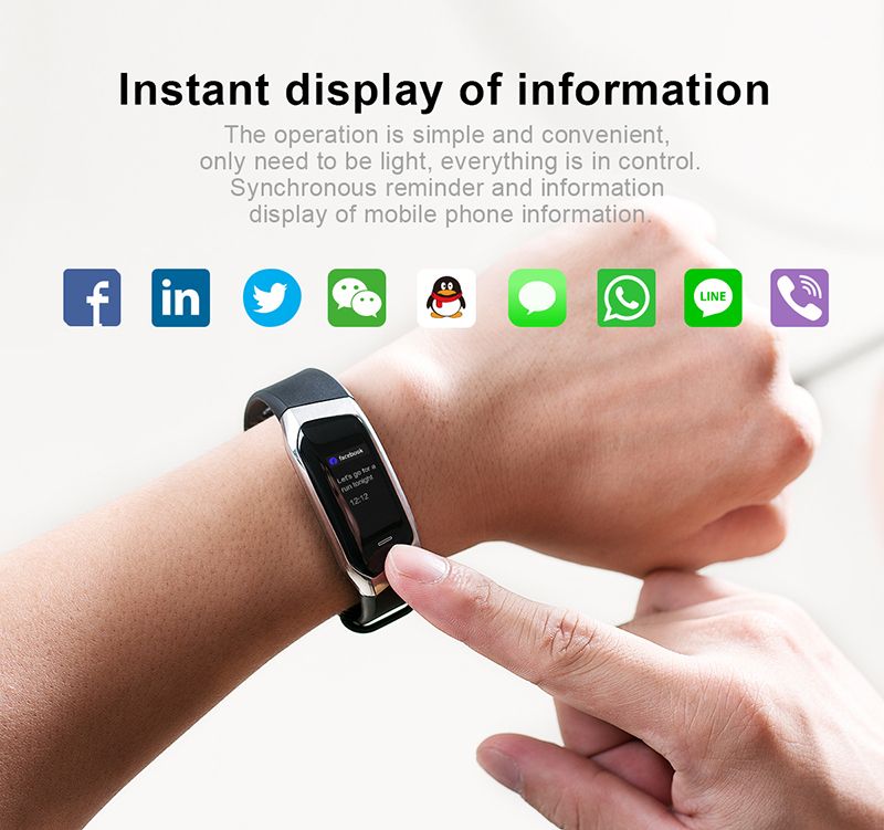 E18 Smart Bracelet Bluetooth Call Men Smart Watch Women Smartwatch Heart Rate Test Waterproof Sports Smart watch 0.96'' Curved screen touch Control Step Count Blood Pressure Monitor Couple Watches