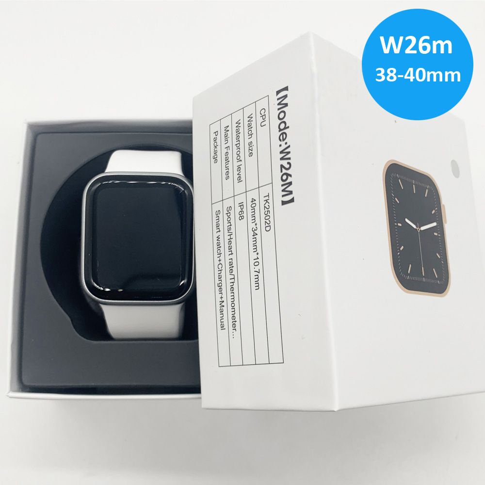 IWO W26 Smart Watch 1.75inch Full Touch Scree W26+ Smart Watch For Men Women Couple IWO12Pro Waterproof Smartwatch for IOS Android Women Wrist Watch Sports Watch Men's Smartwatch T500 Kids Smart Watch