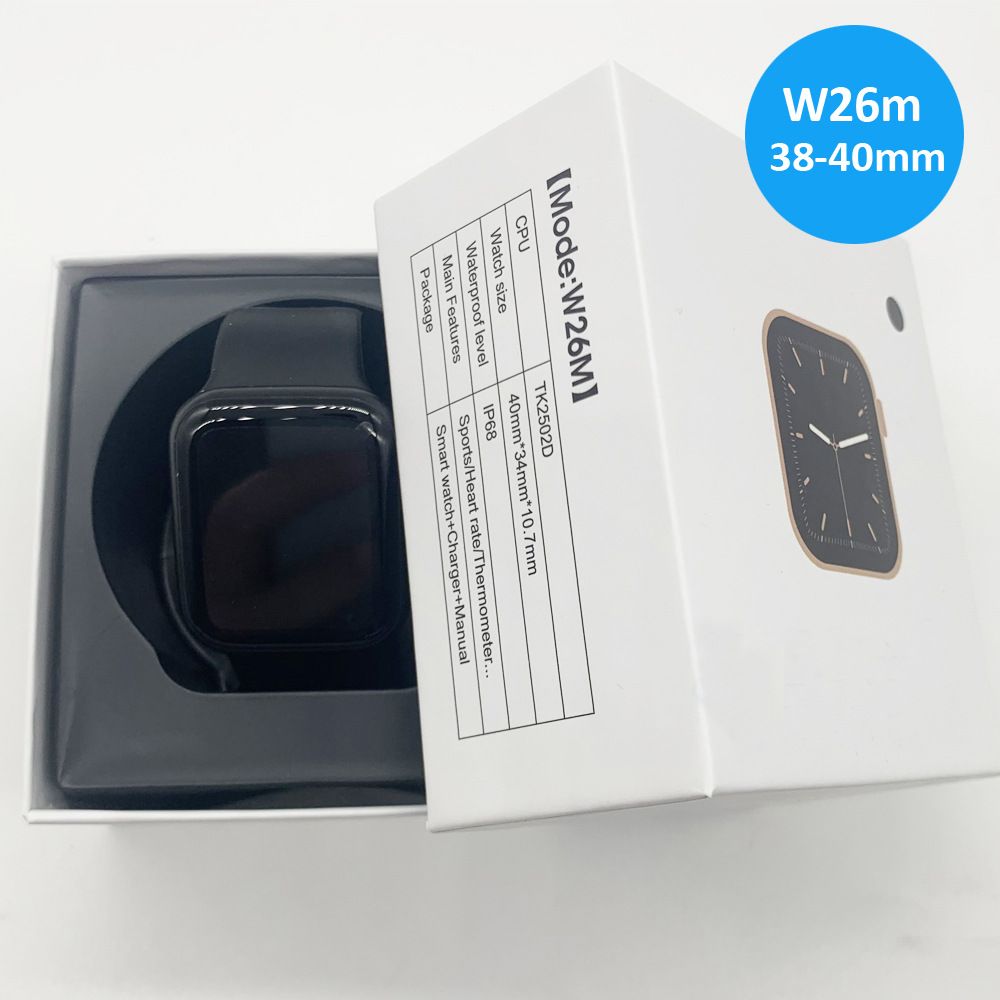 IWO W26 Smart Watch 1.75inch Full Touch Scree W26+ Smart Watch For Men Women Couple IWO12Pro Waterproof Smartwatch for IOS Android Women Wrist Watch Sports Watch Men's Smartwatch T500 Kids Smart Watch