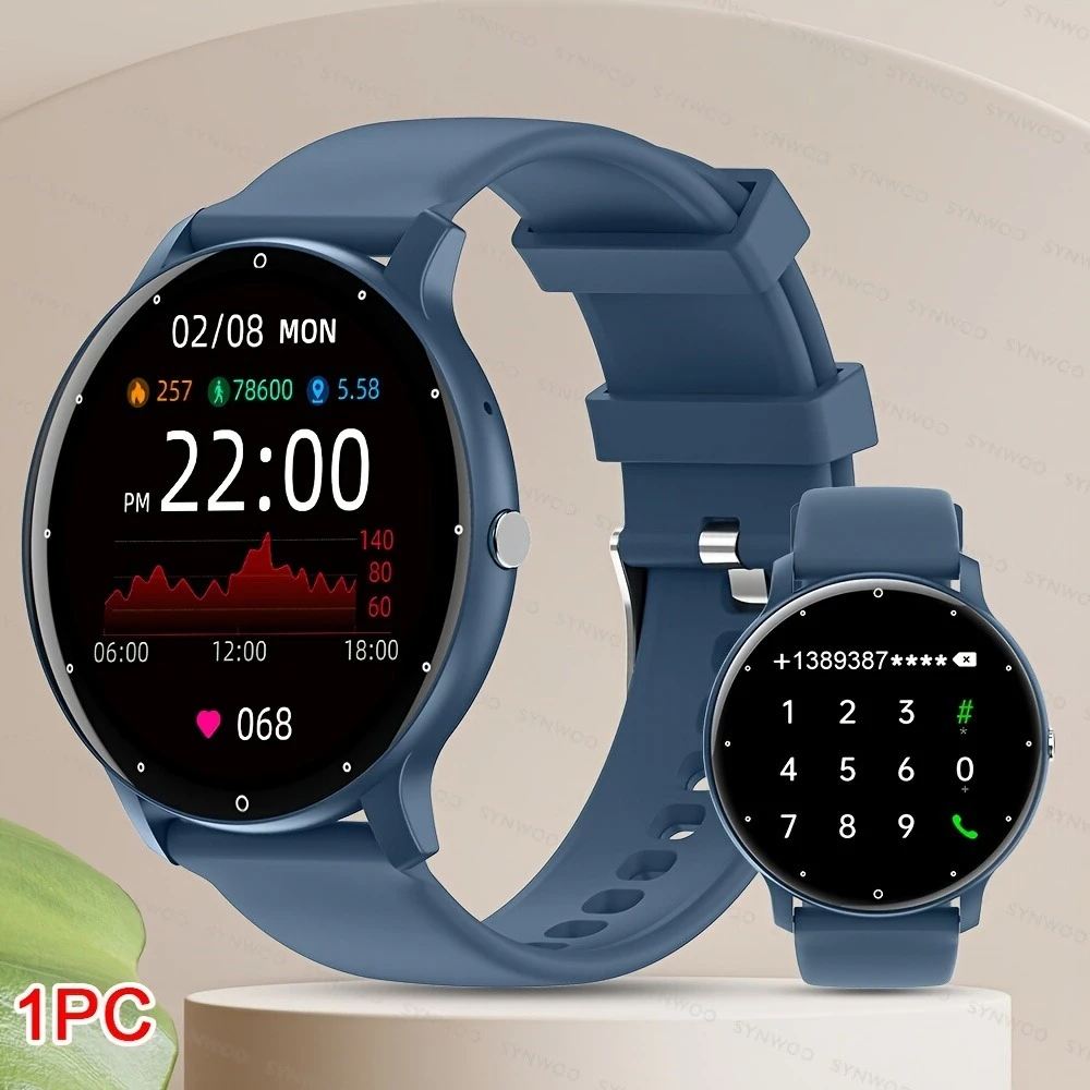 Men's Smart Watch Woman Smartwatch Round Screen Bluetooth call Fitness Sports Heart Rate Monitor Waterproof Sports Watch for iPhone xiaomi Android Smart Bracelet Men Gift sports smart watch For Men