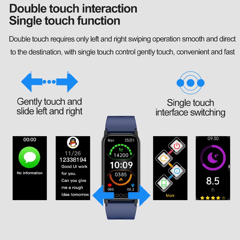 Smart Watch For Men Blood Glucose Sugar Oxygen Pressure Sports Watch TK72 Smart Band 1.47'' Screen Body Temperature Monitoring Bluetooth Call Smart watch for woman Digital Watch Wrist Watch Men Gift