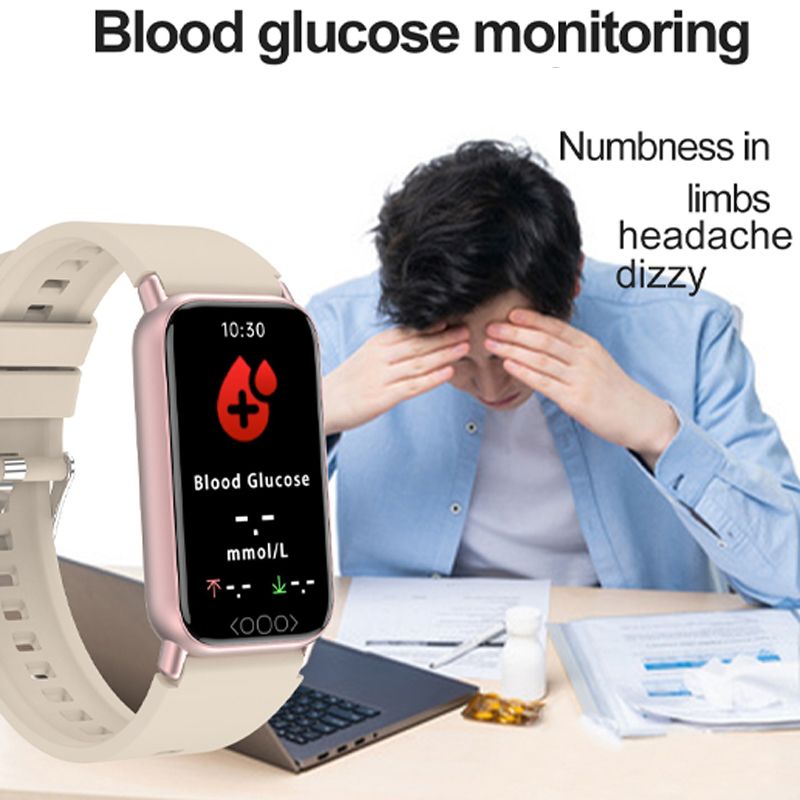 Smart Watch For Men Blood Glucose Sugar Oxygen Pressure Sports Watch TK72 Smart Band 1.47'' Screen Body Temperature Monitoring Bluetooth Call Smart watch for woman Digital Watch Wrist Watch Men Gift