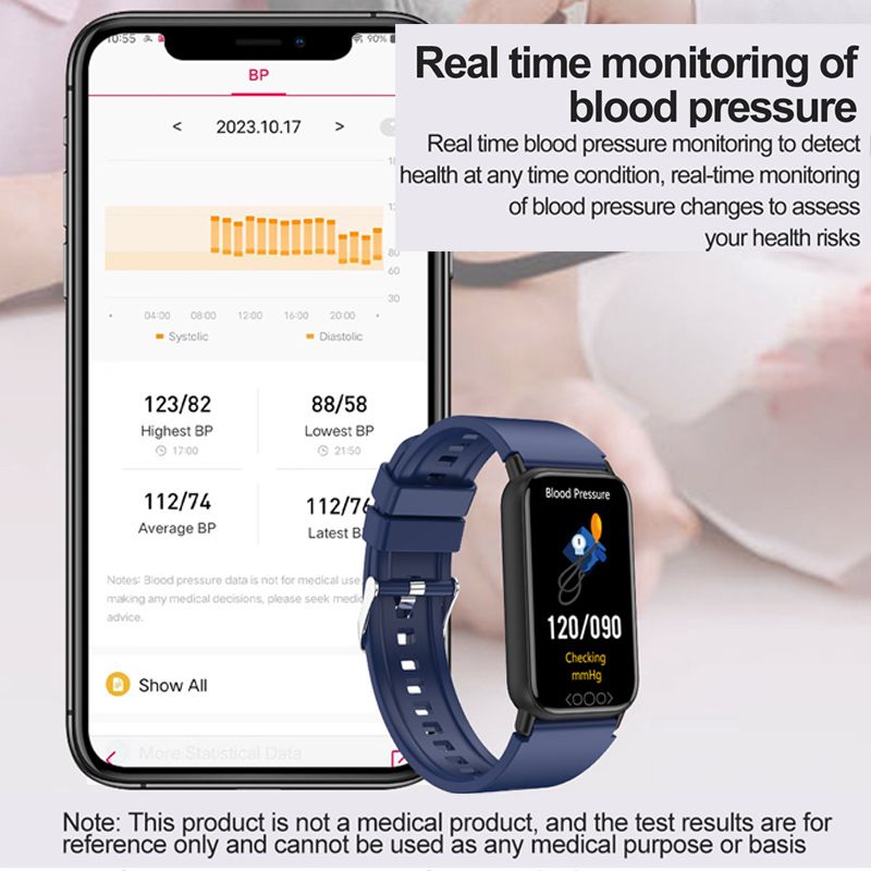 Smart Watch For Men Blood Glucose Sugar Oxygen Pressure Sports Watch TK72 Smart Band 1.47'' Screen Body Temperature Monitoring Bluetooth Call Smart watch for woman Digital Watch Wrist Watch Men Gift