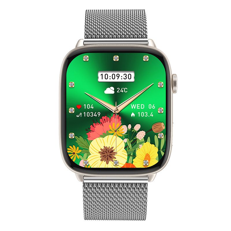 CY18 Women's Smart Watch AMOLED Screen Bluetooth Smart Watch Men Woman Health Monitor Sports Watch Blood Oxygen Heart Rate Monitor Fitness Sports Smart Watch Waterproof Women Gold Watch Men Smartwatch