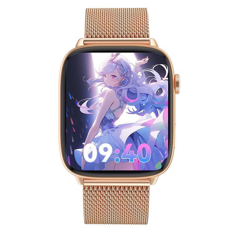 CY18 Women's Smart Watch AMOLED Screen Bluetooth Smart Watch Men Woman Health Monitor Sports Watch Blood Oxygen Heart Rate Monitor Fitness Sports Smart Watch Waterproof Women Gold Watch Men Smartwatch
