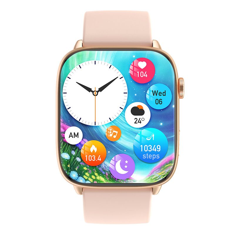 CY18 Women's Smart Watch AMOLED Screen Bluetooth Smart Watch Men Woman Health Monitor Sports Watch Blood Oxygen Heart Rate Monitor Fitness Sports Smart Watch Waterproof Women Gold Watch Men Smartwatch