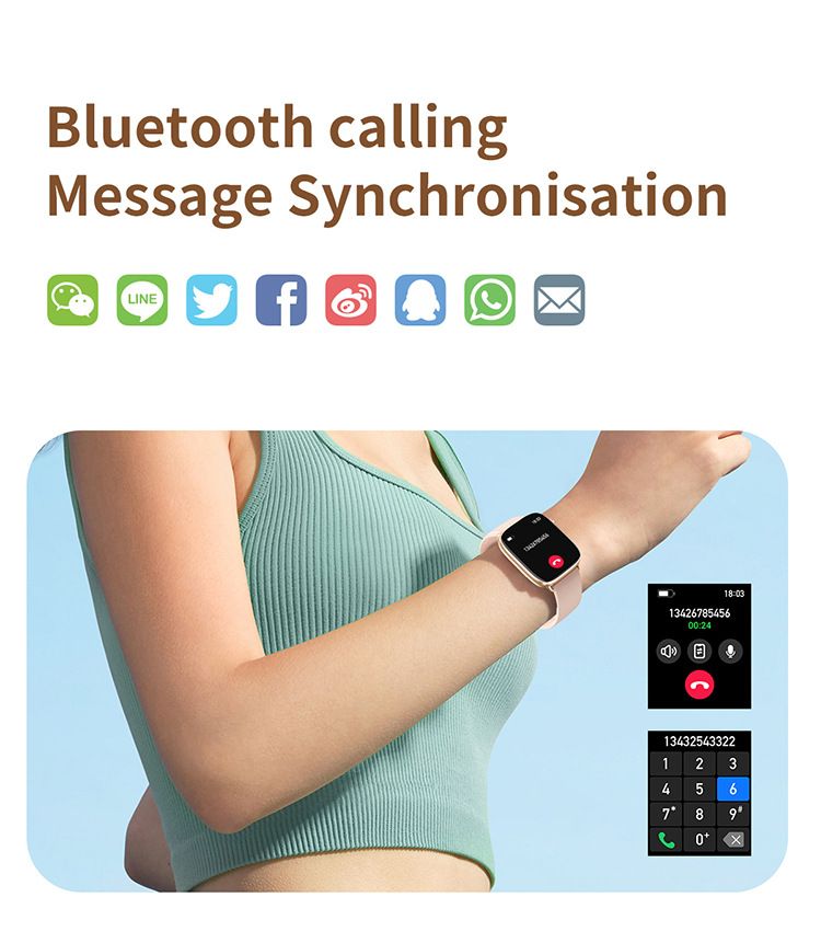 CY18 Women's Smart Watch AMOLED Screen Bluetooth Smart Watch Men Woman Health Monitor Sports Watch Blood Oxygen Heart Rate Monitor Fitness Sports Smart Watch Waterproof Women Gold Watch Men Smartwatch