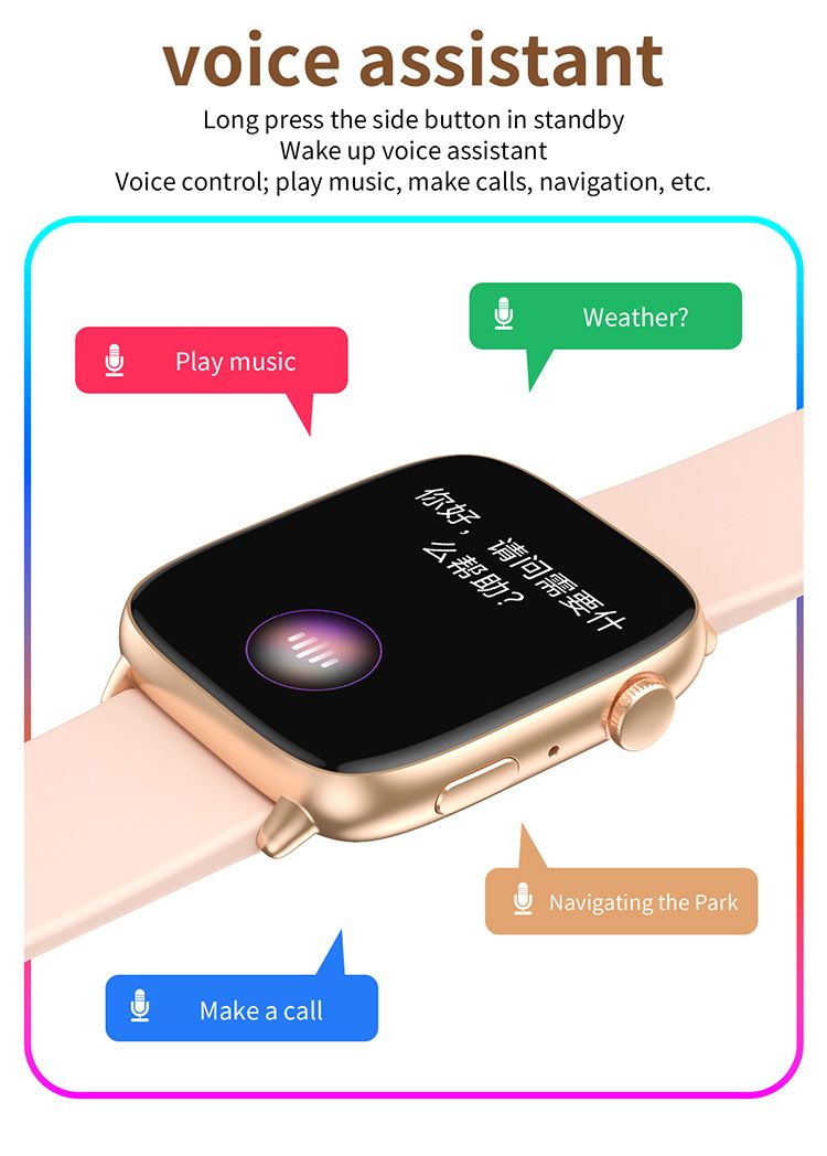 CY18 Women's Smart Watch AMOLED Screen Bluetooth Smart Watch Men Woman Health Monitor Sports Watch Blood Oxygen Heart Rate Monitor Fitness Sports Smart Watch Waterproof Women Gold Watch Men Smartwatch