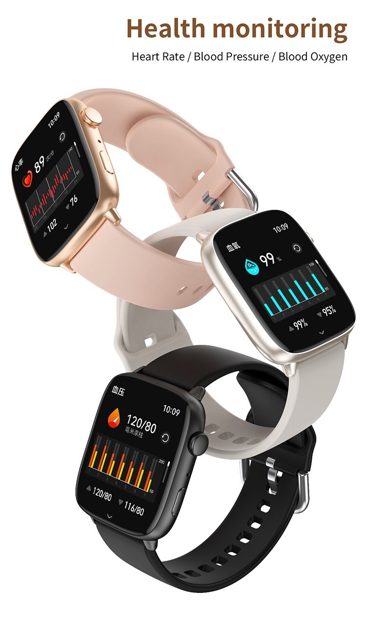 CY18 Women's Smart Watch AMOLED Screen Bluetooth Smart Watch Men Woman Health Monitor Sports Watch Blood Oxygen Heart Rate Monitor Fitness Sports Smart Watch Waterproof Women Gold Watch Men Smartwatch