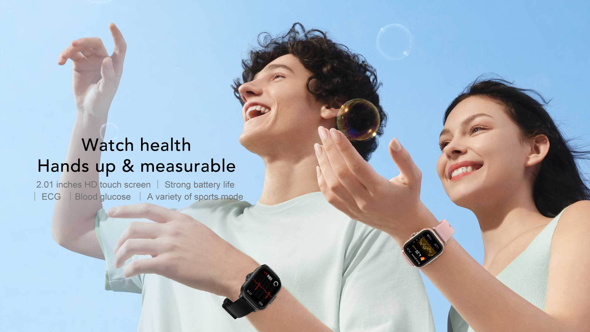 Bluetooth Smartwatch E02 ECG Monitor Blood Pressure Measurement Smartwatch Men heart rate 2.01'' full touch Waterproof Men Smart Watch Blood Sugar Test Woman Smart Watch Unisex Watch GPS Sports Watch