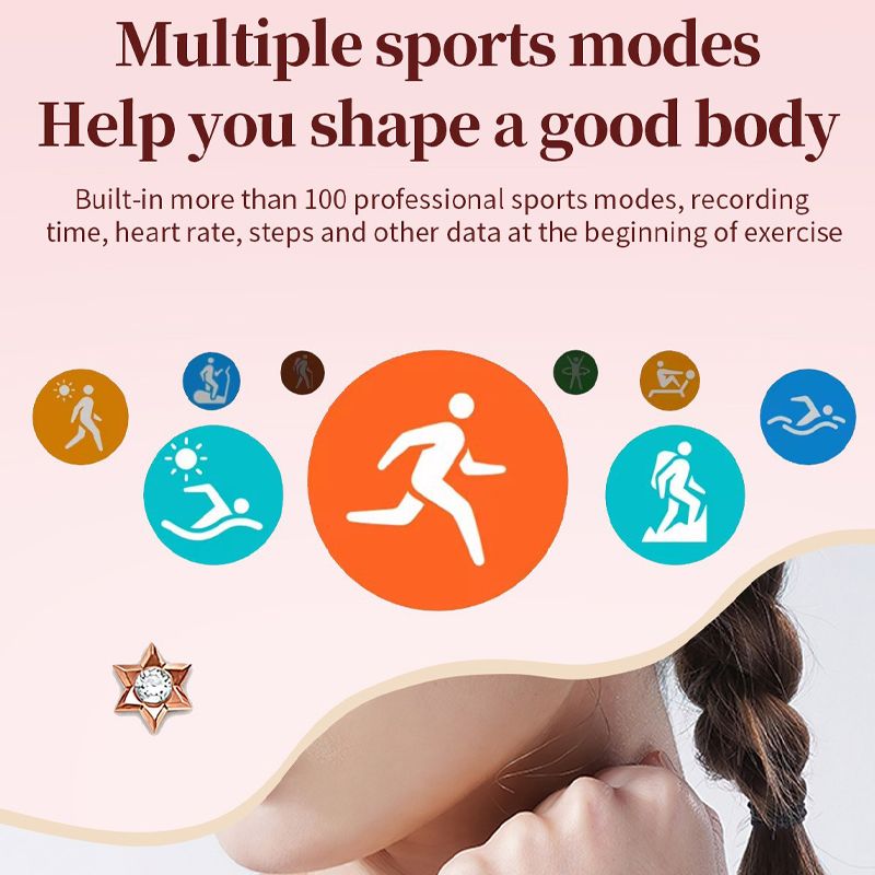 Women smart watch MK88 1.75-inch curved screen Bluetooth call Heart Rate monitor waterproof watch Women Smartwatch Ladies Watch Sports Smart Watch For Women PU Leather Lady Smart Watch With diamonds