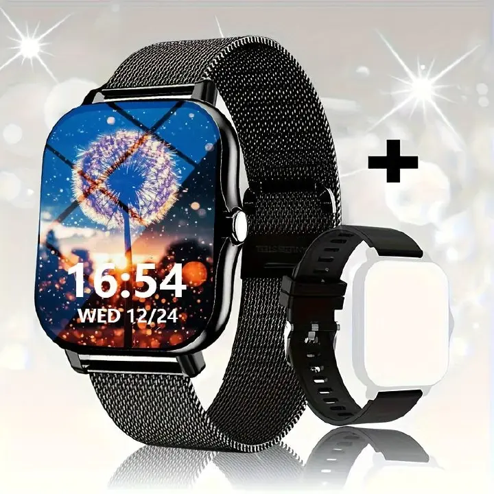 Smart Watch Men Women Waterproof Sports Fitness Bluetooth Call Big Touchscreen Stainless Steel Smartwatch Heart Rate Smart Bracelet Ladies Watch Couple Watch Kids Smartwatch Sports Smart Watch For Men