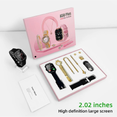 A58plus smart watch Bluetooth call with diamond 2pcs watches gift box set for women's smartwatch GT4 heart rate Monotor sports watch Woman Smartwatch Luxury Ladies Watch Girlfriend Birthday Gift set