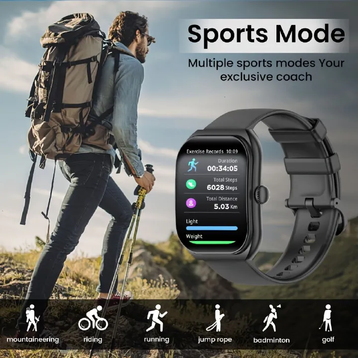 Z172 Curved Screen Smart Watch 2.01 inch Touch screen Bluetooth Call Waterproof Outdoor Sports Watch Men's Smart Watch Women's Smartwatch Long Battery Life Sports Smart Bracelet Smartwatch For Men