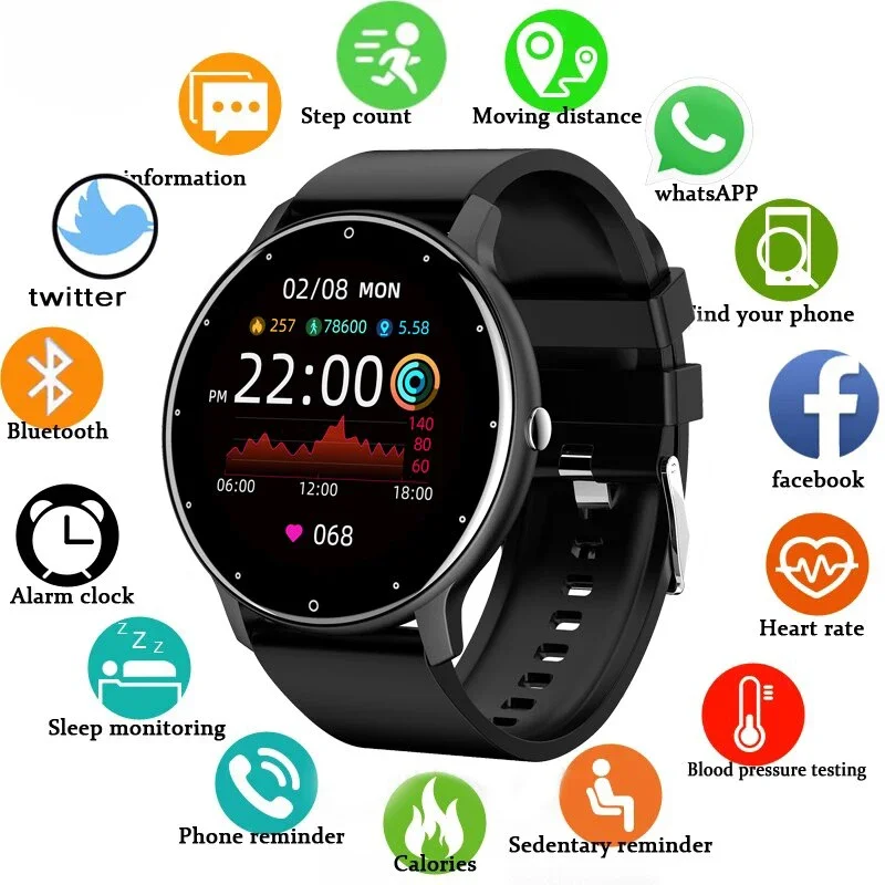 LXASFIT 2025 New Smart Watch Heart Rate Sleep Health Monitor Bluetooth Talk Ladies Sport Smart Watch for Android IOS Men Smart Watch Women Smart Watch Kids Smartwatch Fitness Round Screen Ladies Watch
