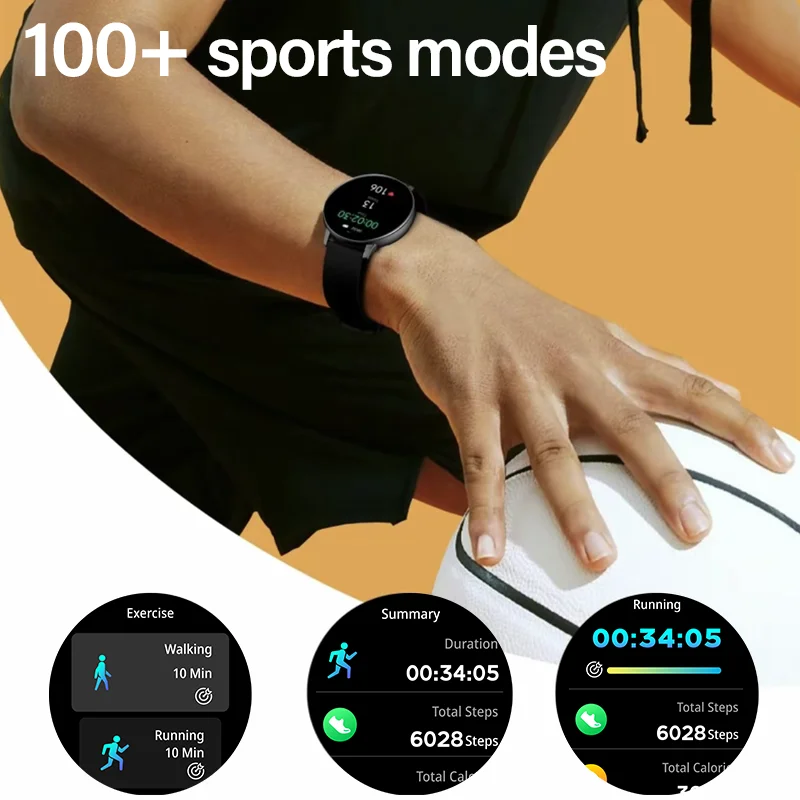LXASFIT 2025 New Smart Watch Heart Rate Sleep Health Monitor Bluetooth Talk Ladies Sport Smart Watch for Android IOS Men Smart Watch Women Smart Watch Kids Smartwatch Fitness Round Screen Ladies Watch