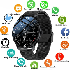 LXASFIT 2025 New Smart Watch Heart Rate Sleep Health Monitor Bluetooth Talk Ladies Sport Smart Watch for Android IOS Men Smart Watch Women Smart Watch Kids Smartwatch Fitness Round Screen Ladies Watch