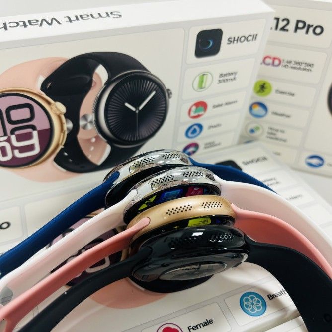 For HUAWEI Outdoor GPS Smart Watch Men Round HD AMOLED Screen Gesture touch Compass Bluetooth Call Heart rate Waterproof Sport Smart Watch Men's Smart Watch Women Smart watch with 2 straps Gift Set