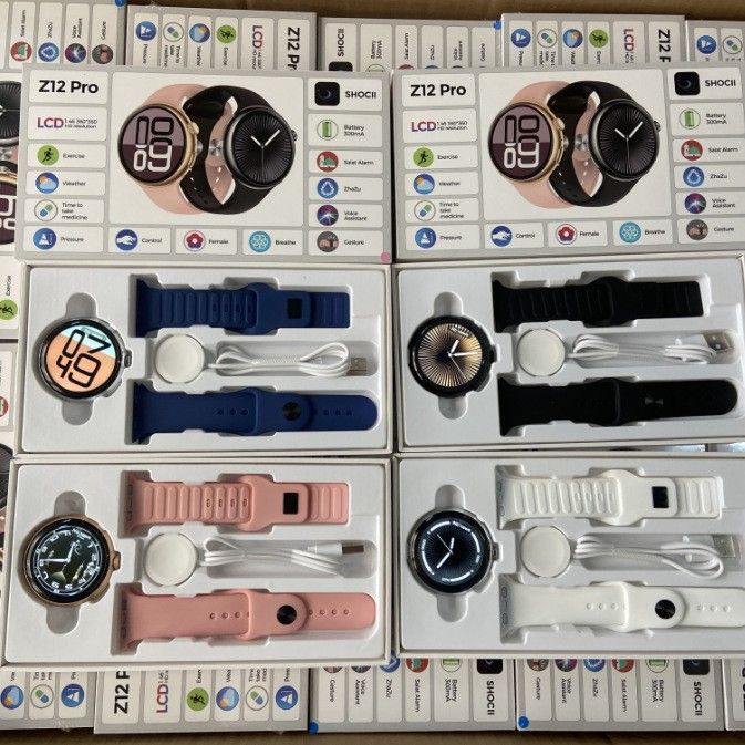 For HUAWEI Outdoor GPS Smart Watch Men Round HD AMOLED Screen Gesture touch Compass Bluetooth Call Heart rate Waterproof Sport Smart Watch Men's Smart Watch Women Smart watch with 2 straps Gift Set