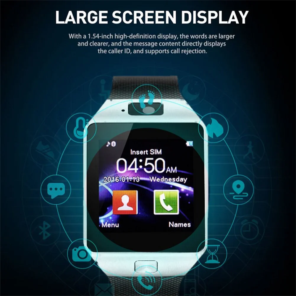 DZ09 Smartwatch Phone Watch Men Women Smart Watch With SIM Card Slot 2G Net Kids Smart Watch A1 V8 Phone Watch Bluetooth Smart Watch With TF Card Memory Card Men Smart Watch Android Watch Wrist Watch