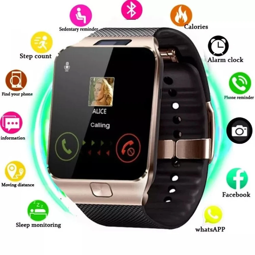 DZ09 Smartwatch Phone Watch Men Women Smart Watch With SIM Card Slot 2G Net Kids Smart Watch A1 V8 Phone Watch Bluetooth Smart Watch With TF Card Memory Card Men Smart Watch Android Watch Wrist Watch