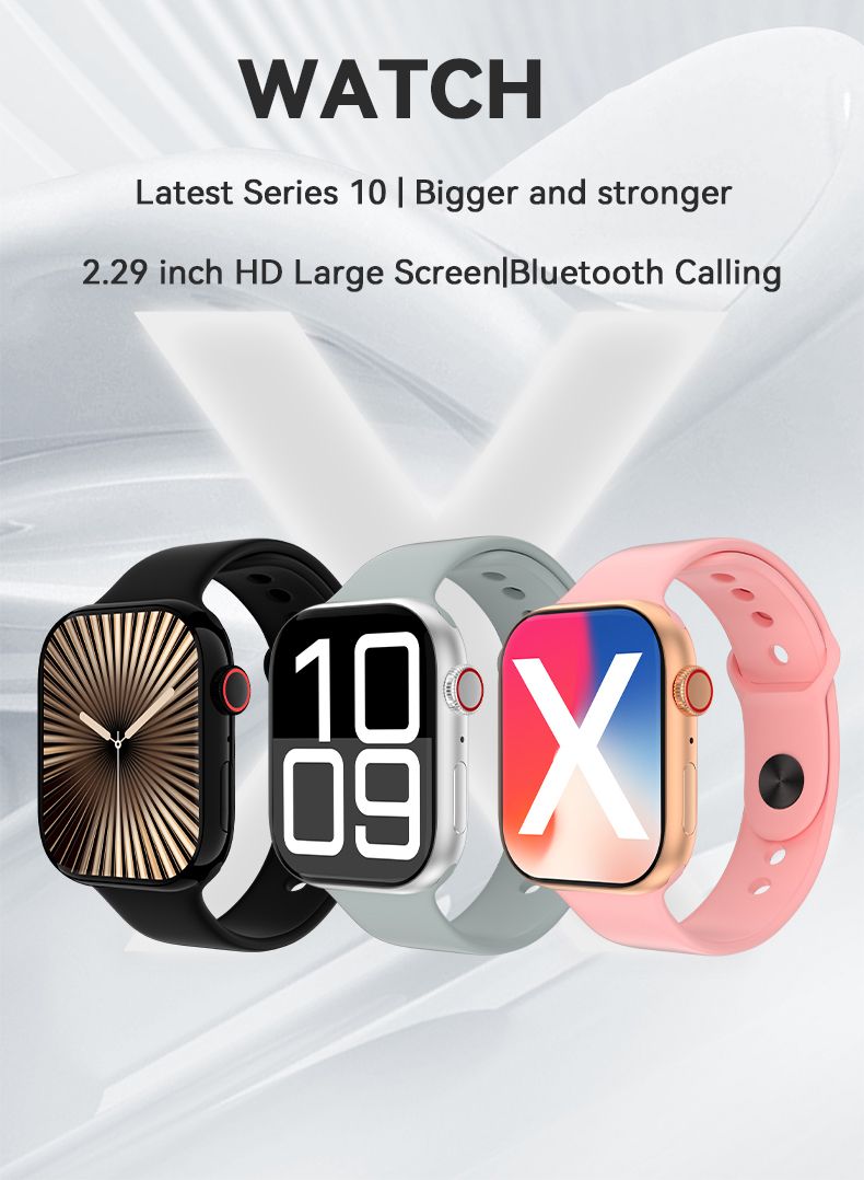 2025 New Series 10 Fitness Tracker Smart Watch Men Woman 2.29'' HD Bluetooth Call Waterproof Sports SmartWatch For Apple Android IOS S10 Max Smart Watch For Men Heart Rate Monitor Kids Smart Watch