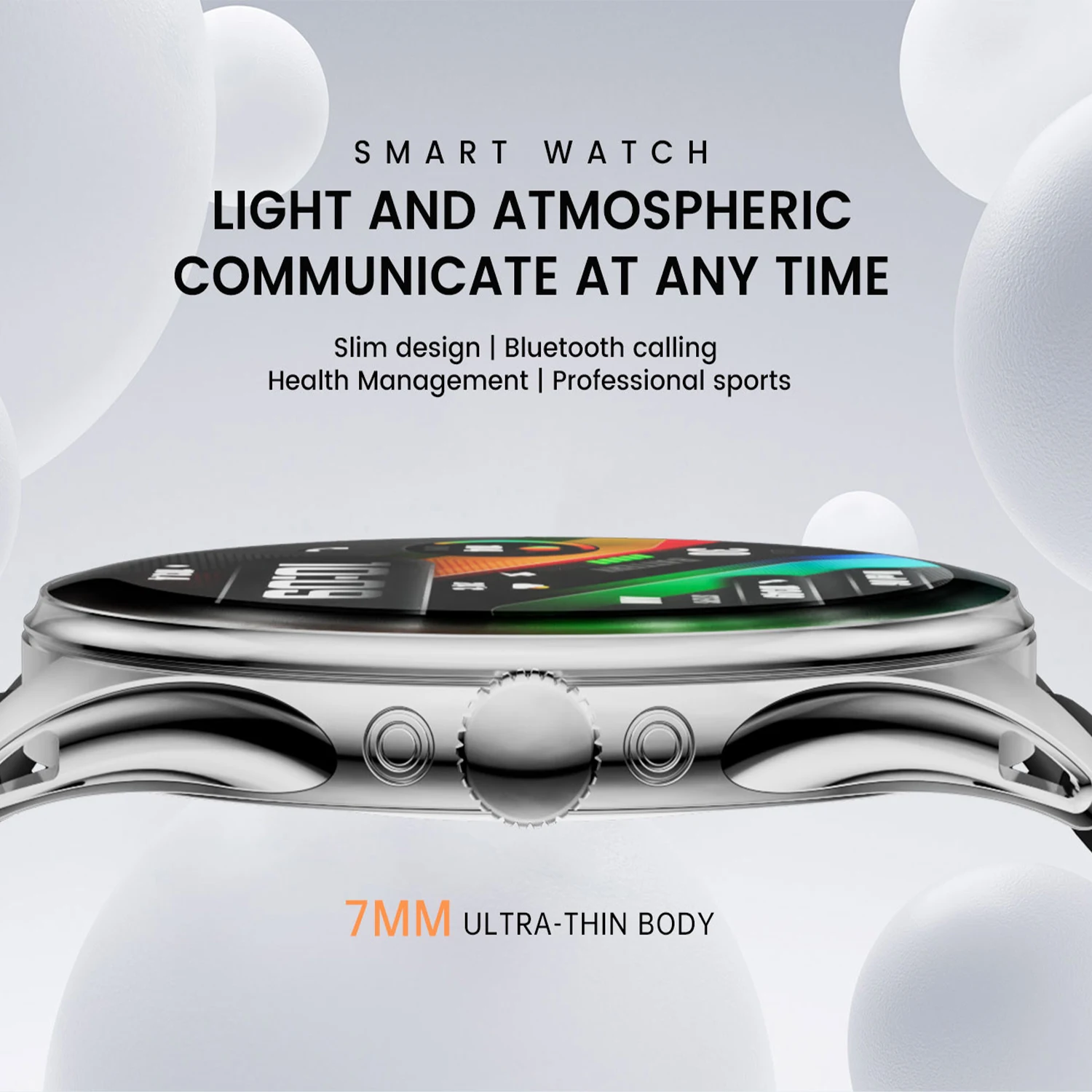 2025 New Kalobee Smart Watch SK42 Ultra Thin Sport SmartWatch Men AMOLED Screen Fitness Tracker Long Battery Life Waterproof Watch High-quality Top Brand Round Screen Bluetooth Call Smartwatch For Men