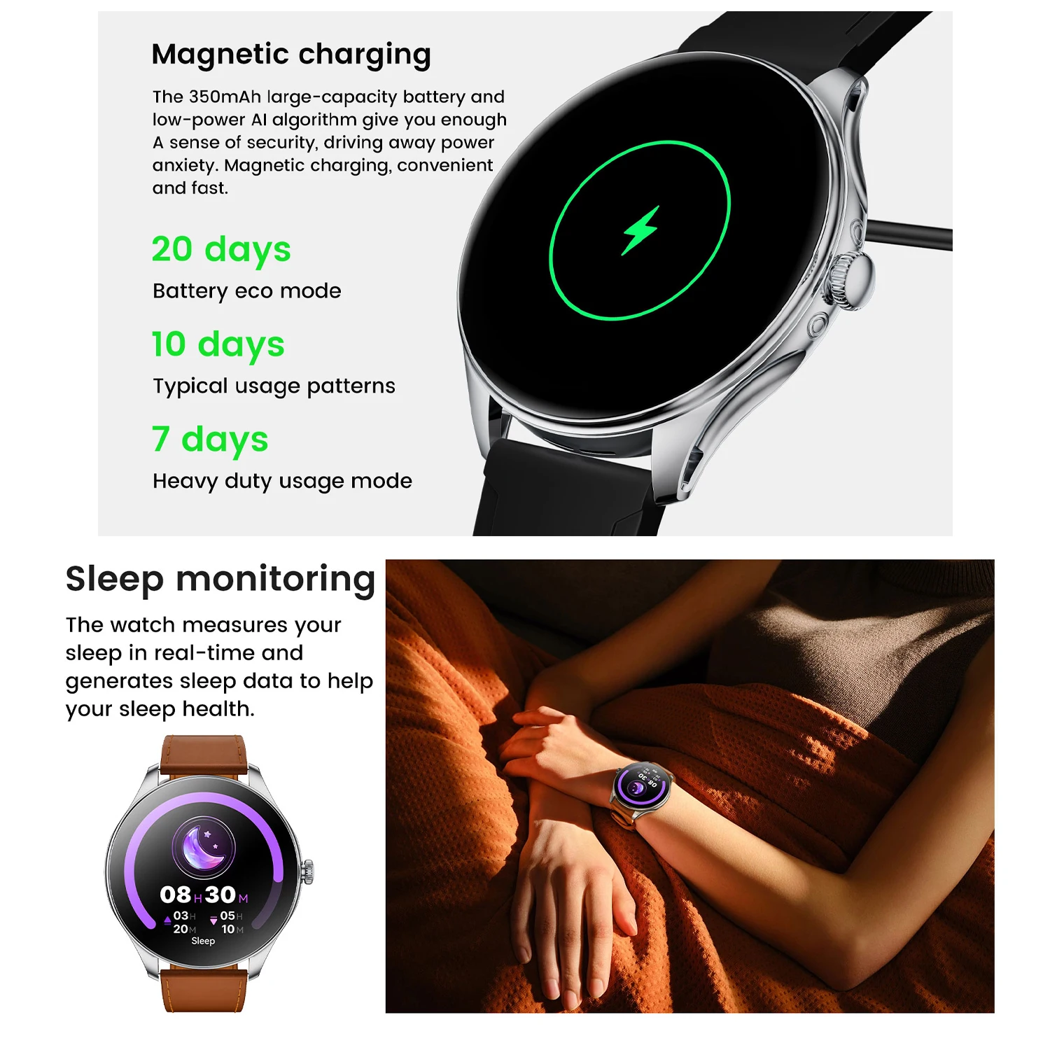 2025 New Kalobee Smart Watch SK42 Ultra Thin Sport SmartWatch Men AMOLED Screen Fitness Tracker Long Battery Life Waterproof Watch High-quality Top Brand Round Screen Bluetooth Call Smartwatch For Men
