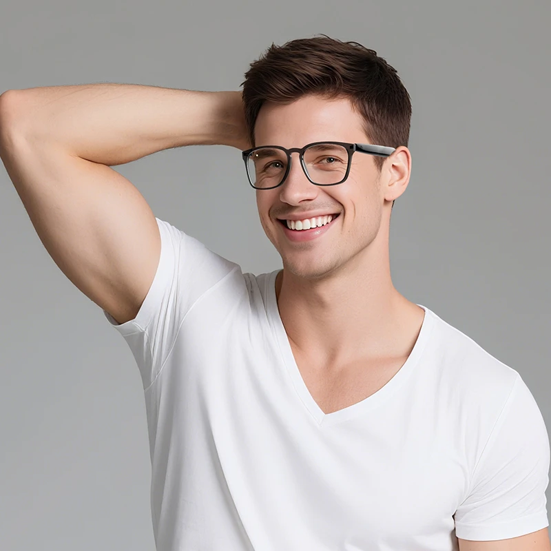 AI Smart Glasses Intelligent Translation Glasses Bluetooth Calling Music Playback Voice Assistant Remote Control Waterproof Audio Glasses Color-Changing Lens Anti-UV Outdoor Driving Smart Sunglasses