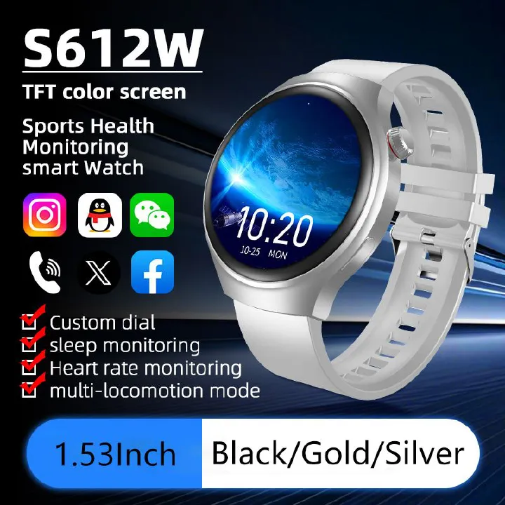 2025 New Smart Watch HD Round Screen Bluetooth Call GPS Fitness Track Sports Watch Heart rate Health Monitoring Men Women Smart Watch Gift Set Watch 4 Smartwatch For Men Couple Waterproof Smart Watch