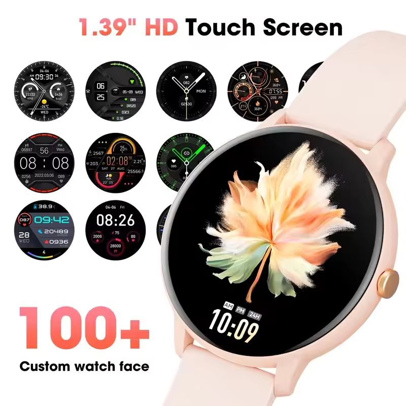 2025 New Smart Watch for Men Women Gift Round Full Touch Screen Ultra-thin Sport Fitness Watches Bt Call Digital Smartwatch Lady Wristwatch Z2 Plus Smartwatch Waterproof Sports Smart Watch For Woman