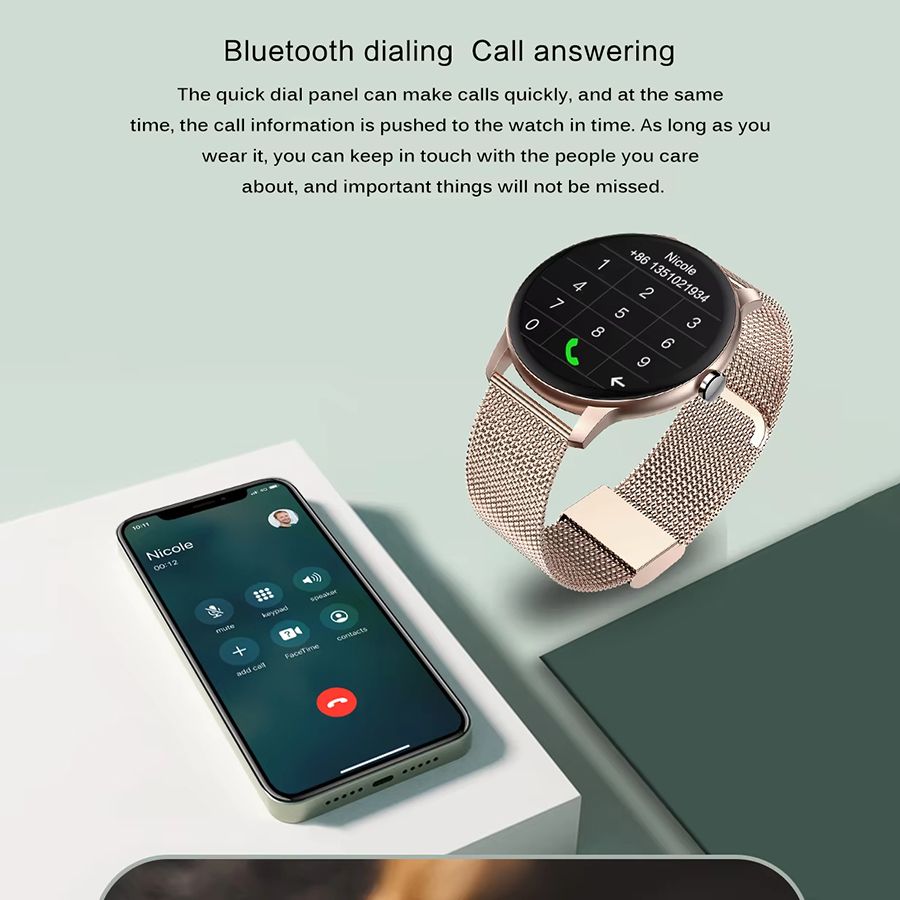 2025 New Smart Watch for Men Women Gift Round Full Touch Screen Ultra-thin Sport Fitness Watches Bt Call Digital Smartwatch Lady Wristwatch Z2 Plus Smartwatch Waterproof Sports Smart Watch For Woman