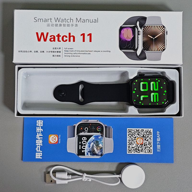 Watch 11 Smart watch Sports Fintess Smart Watch For Men Bluetooth Call 2.19'' Full Touch Screen Heart Rate Monitor Women Smartwatch Couple Watch Sports Watch Wrist Watch Sleep Monitor Smart Bracelet