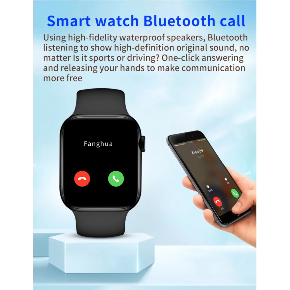 Sports Smart Watch For Men And Women Bluetooth Call Sports Smartwatch Fitness Tracker 1.44'' Touch Screen Waterproof Smart Watch Heart Rate Monitor Lady Wrist Watch Men Smart Watch Woman Smartwatch