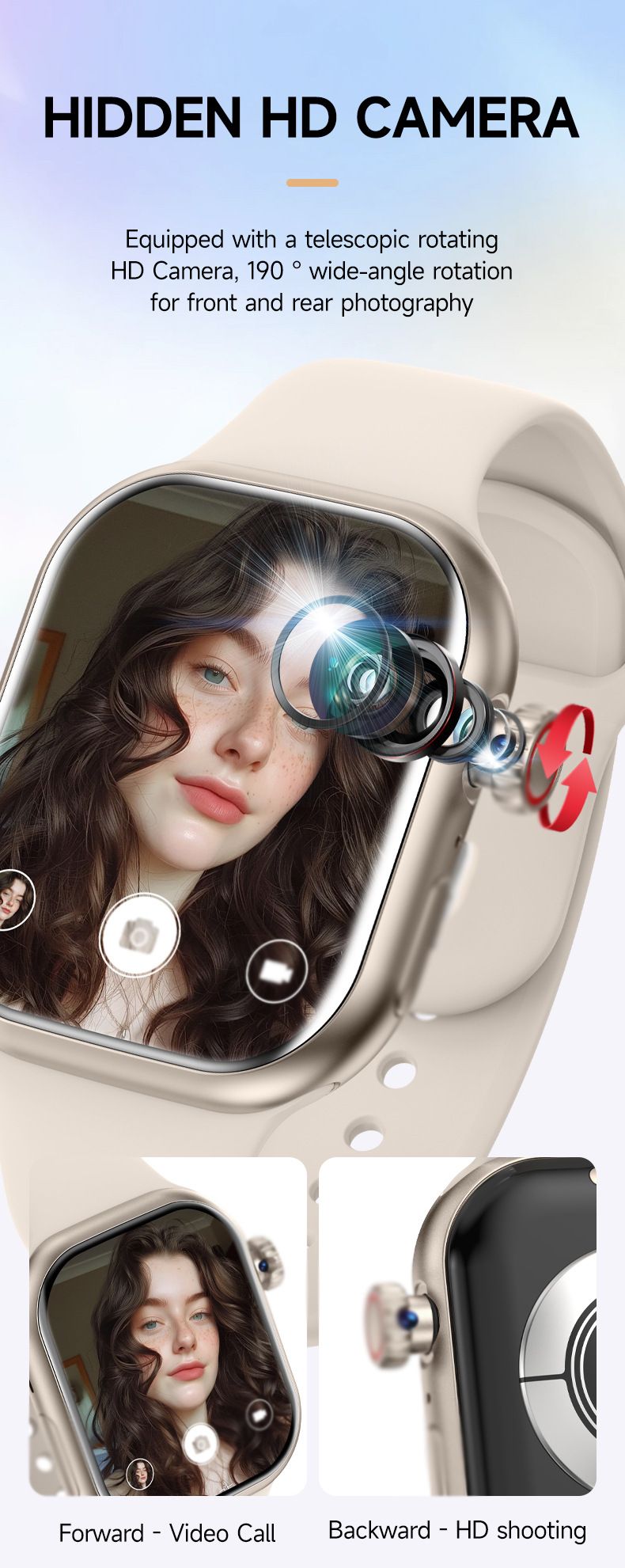 S10 Smart Watch With SIM Card And Wifi Men Women Smartwatch Smart Phone Watch Independent Card Call S9 190° Rotating Camera Free Download of APP Smartwatch SIM Card NFC Sport Smart Watch For Men