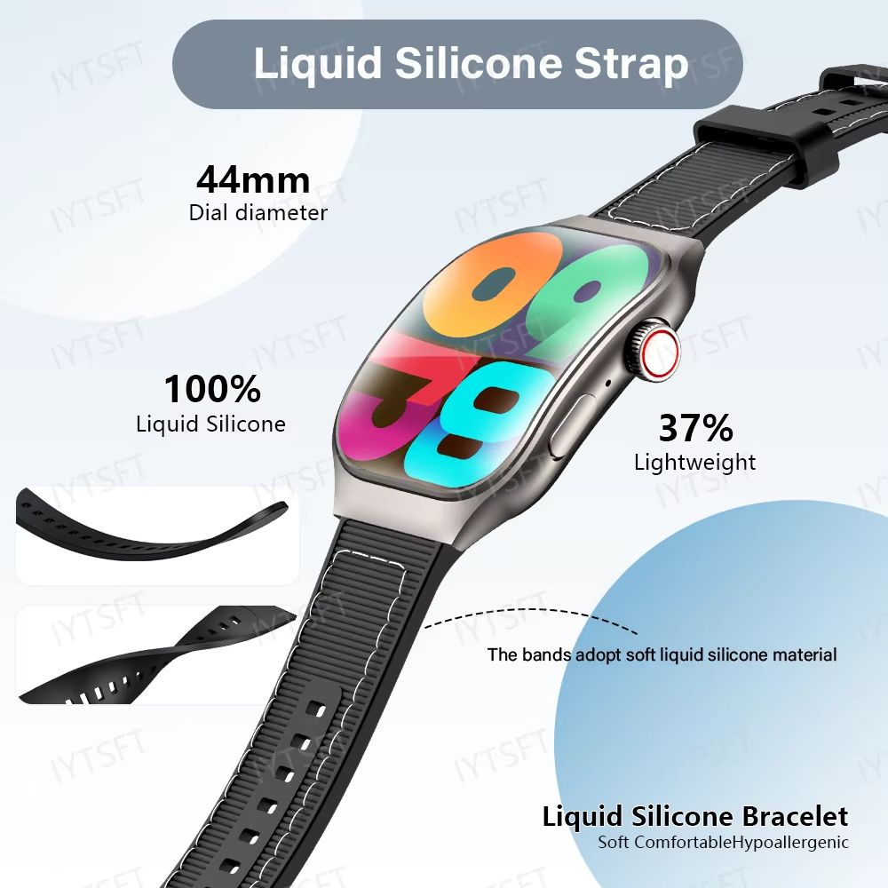 LAXASFIT New H7 Smart Watch Bluetooth Call Full Touch Curved Screen Message Reminder Heart Rate Monitor Sports Smartwatch for Men Sleep Monitoring Waterproof Men's Watch Kids Watch Women Smartwatch