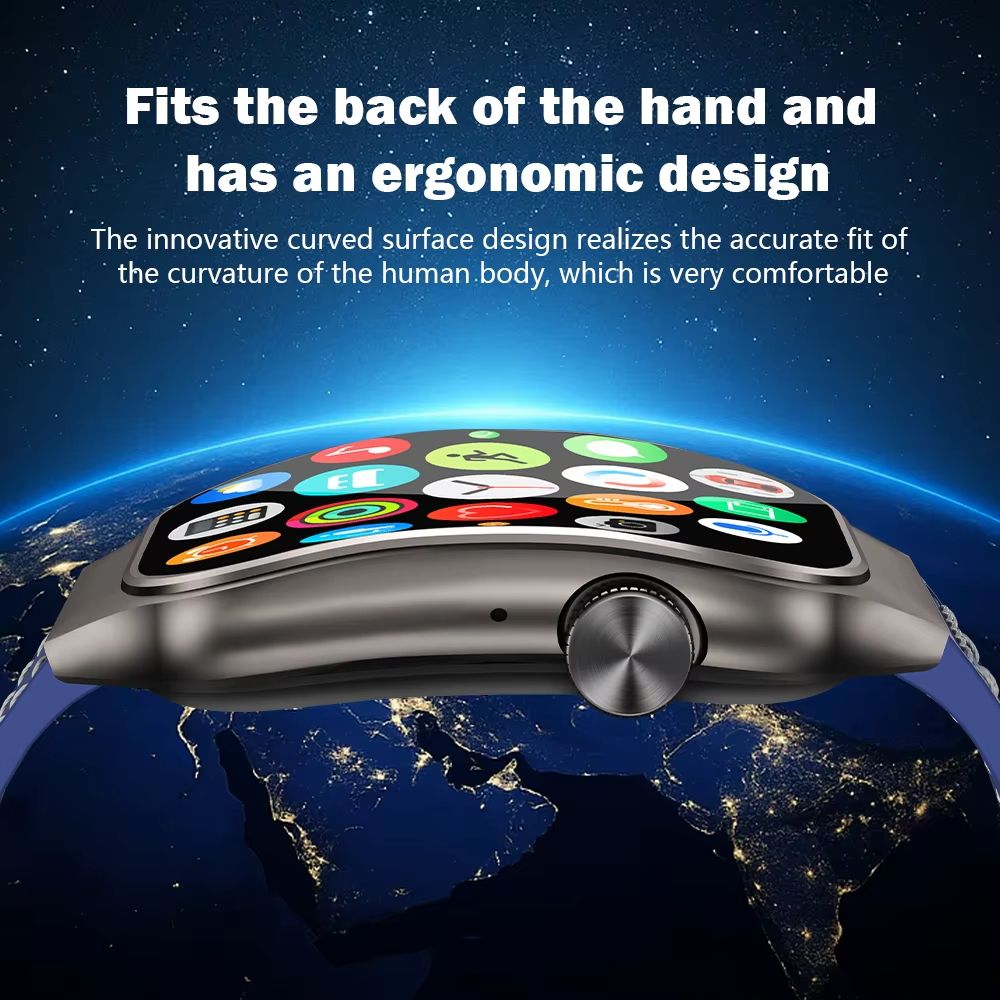 LAXASFIT New H7 Smart Watch Bluetooth Call Full Touch Curved Screen Message Reminder Heart Rate Monitor Sports Smartwatch for Men Sleep Monitoring Waterproof Men's Watch Kids Watch Women Smartwatch