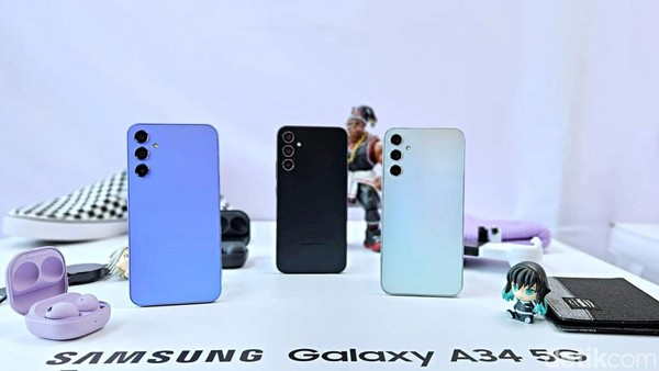 SAMSUNG Galaxy A34 5G A Series Cell Phone, 128GB Unlocked Android Smartphone, AMOLED Display, Advanced Triple Camera System, Expandable Storage, Rugged Design, US Version, 2024,