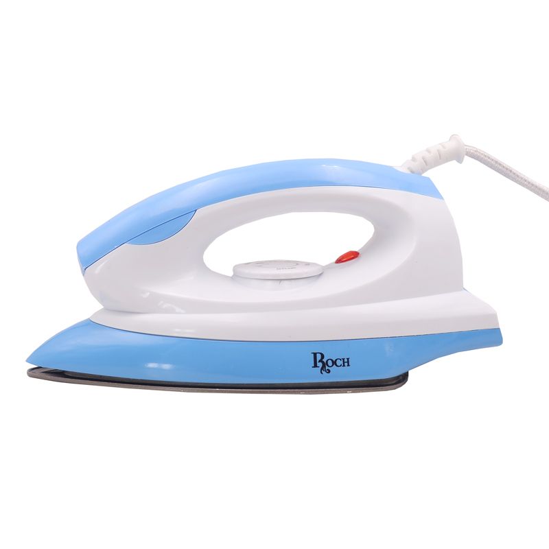 Roch Electric Dry Iron Box  REI-1231-D Blue and White colour Non-stick soleplate