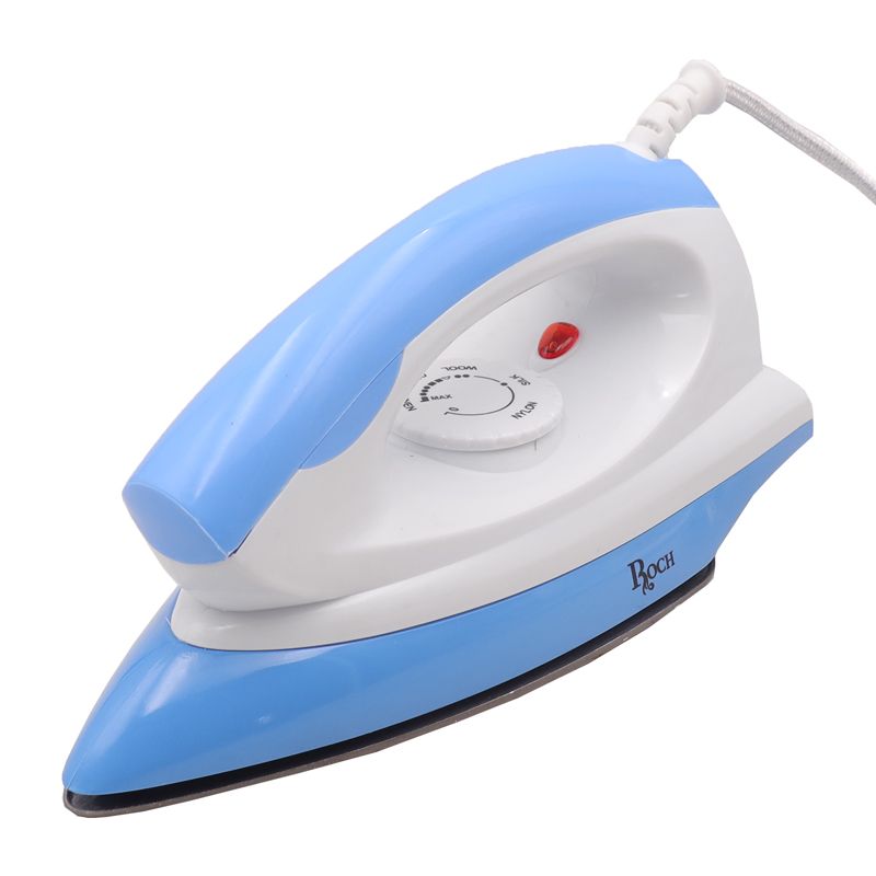 Roch Electric Dry Iron Box  REI-1231-D Blue and White colour Non-stick soleplate