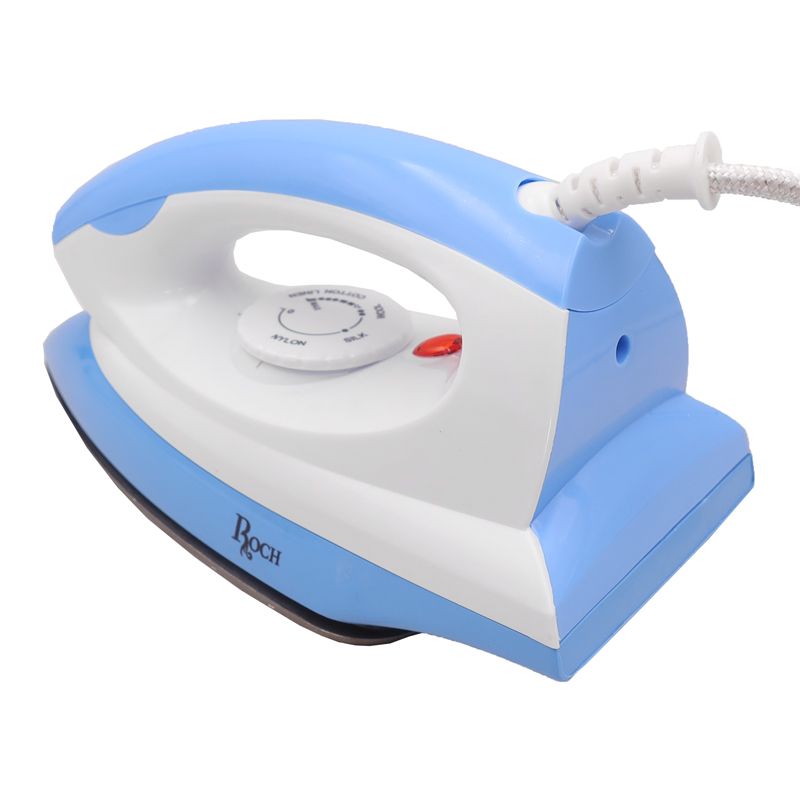Roch Electric Dry Iron Box  REI-1231-D Blue and White colour Non-stick soleplate