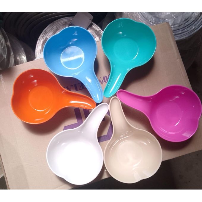 6pcs Colorful Melamine Calabash Mug Serving Porridge Uji,Broth & Soup -ASSORTED COLOURS