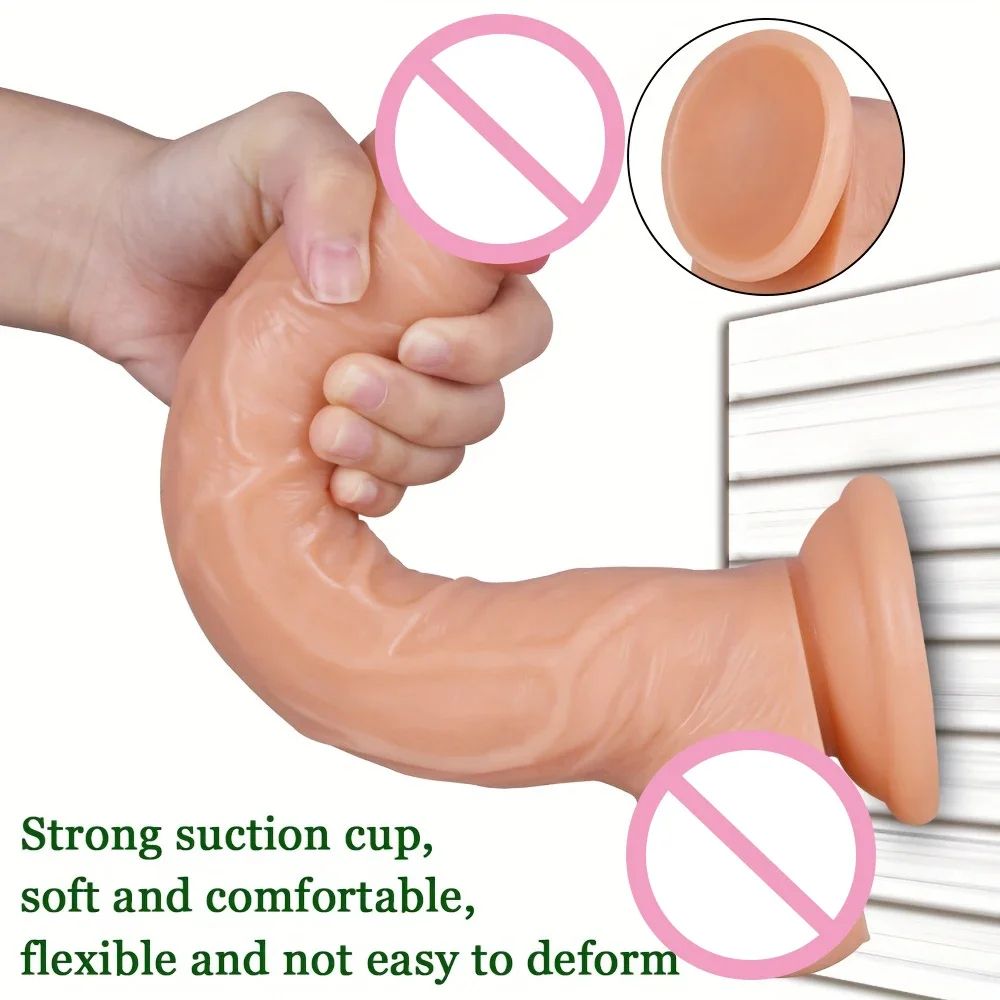 Silicone Woman Sex Toy Realistic Dildo Strong Suction Cup Hands-free Play Huge Realistic Penis G-Spot Stimulation Dildos Female Adult Sex Toys